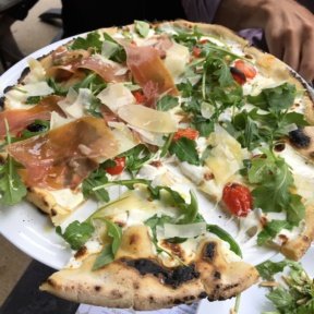 Gluten-free white pizza from Adoro Lei